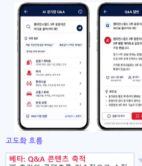 AI 경기장 Q&A 화면